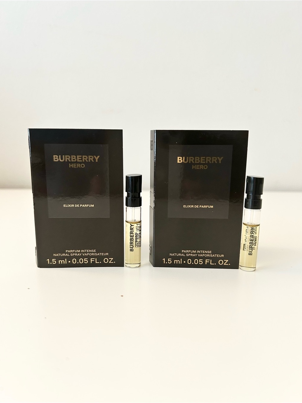 🌸BURBERRY Hero Elixir de Parfum Intense Vial Spray Sample 1.5 mL x 2